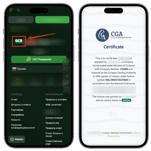 Подтверждение лицензии